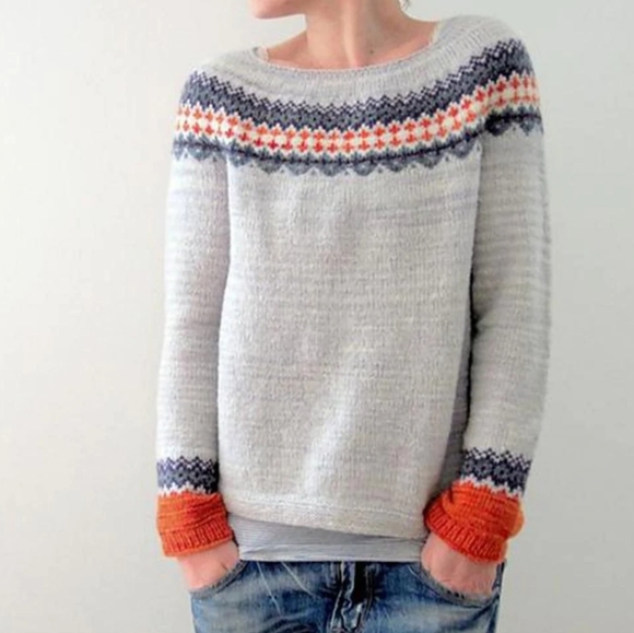 Sweaters - 🆕 Soft & Stylish Fair Isle Sweater Size Large!
